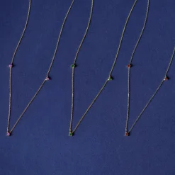 3 Gemstone Cable Necklace
