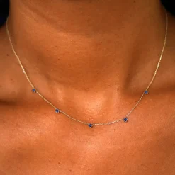 5 Gemstone Cable Necklace