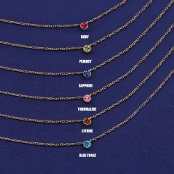 Gemstone Cable Necklace