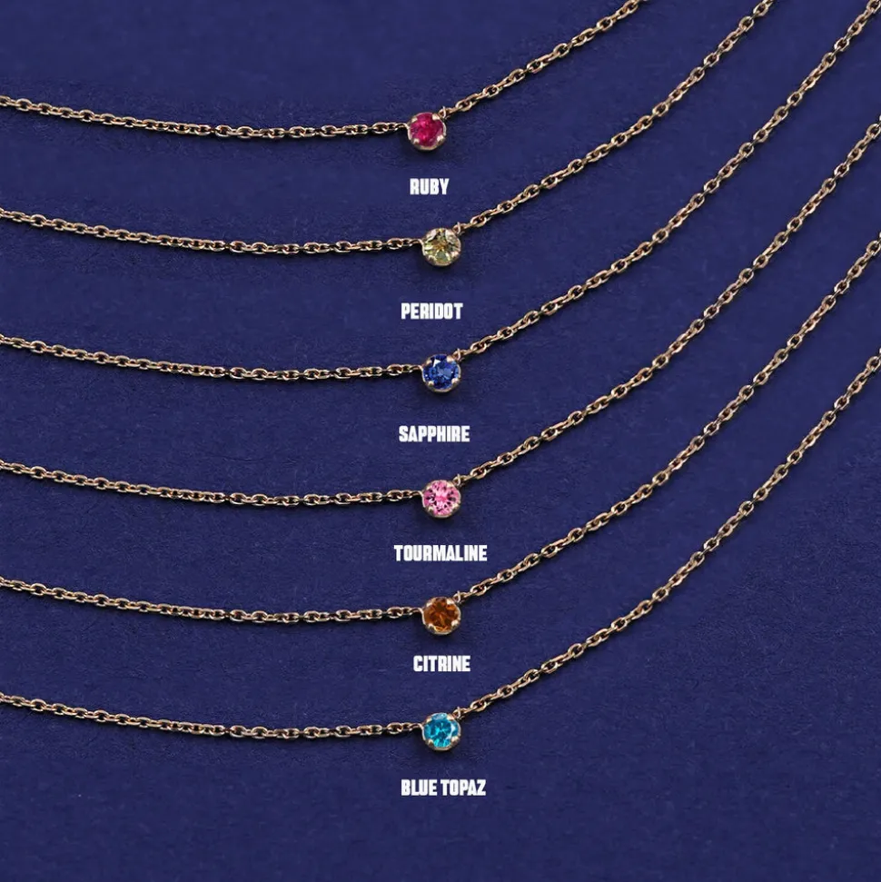 Gemstone Cable Necklace