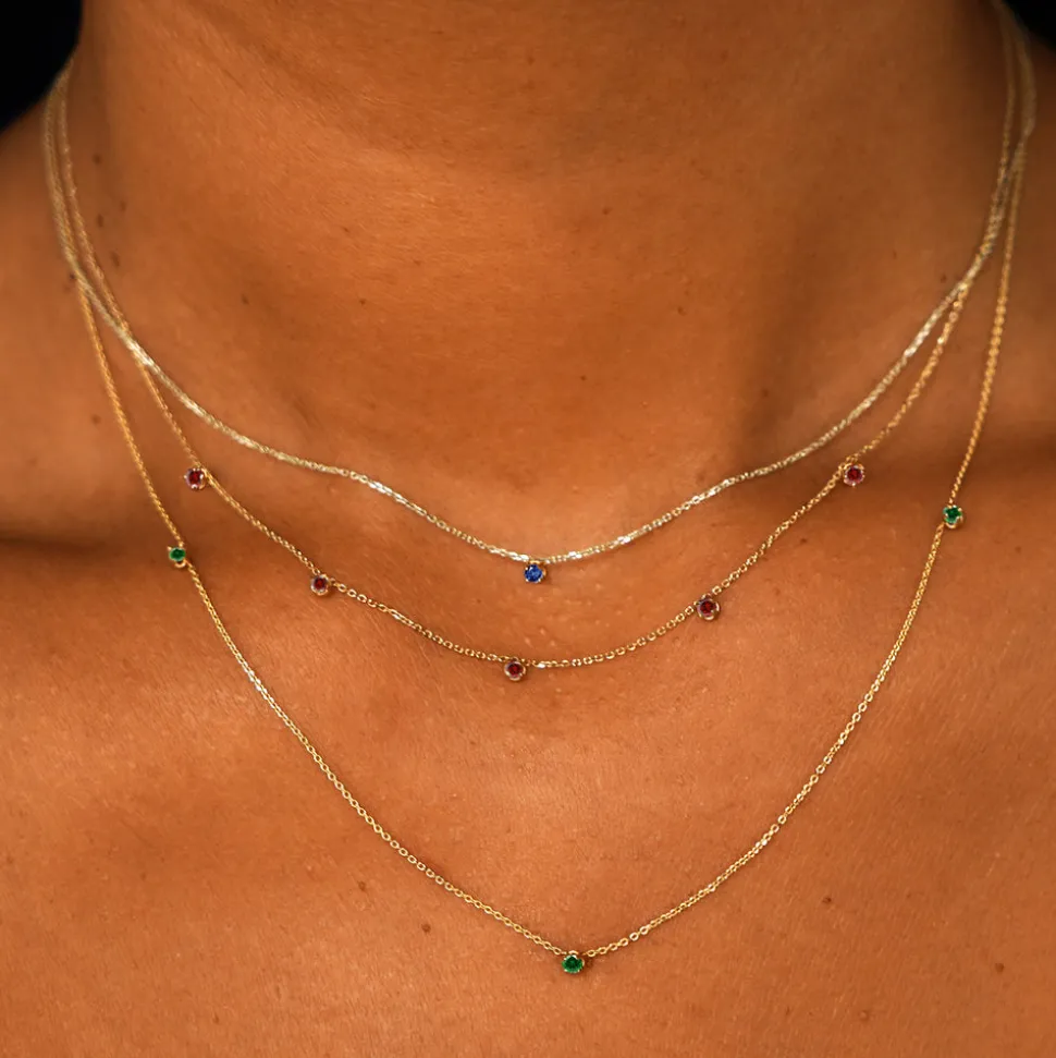Gemstone Cable Necklace