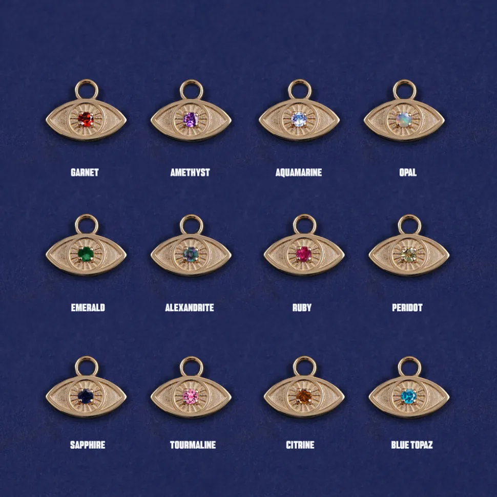Gemstone Evil Eye Charm