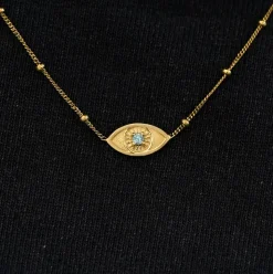 Gemstone Evil Eye Necklace