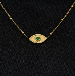 Gemstone Evil Eye Necklace