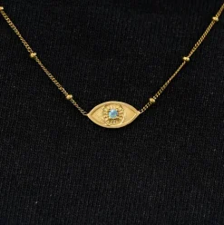 Gemstone Evil Eye Necklace