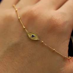 Gemstone Evil Eye Necklace