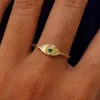 Gemstone Evil Eye Ring