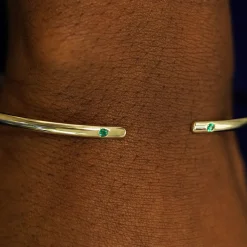 Gemstone Open Bangle