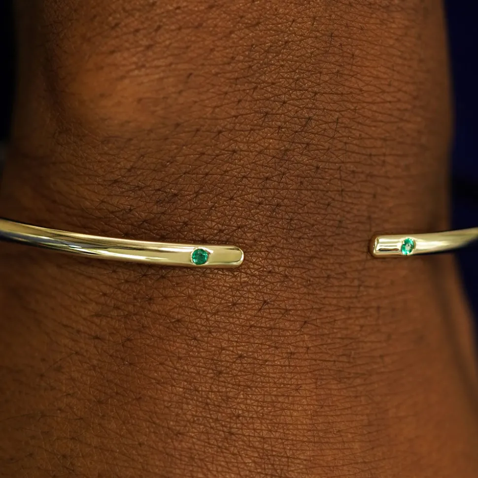 Gemstone Open Bangle