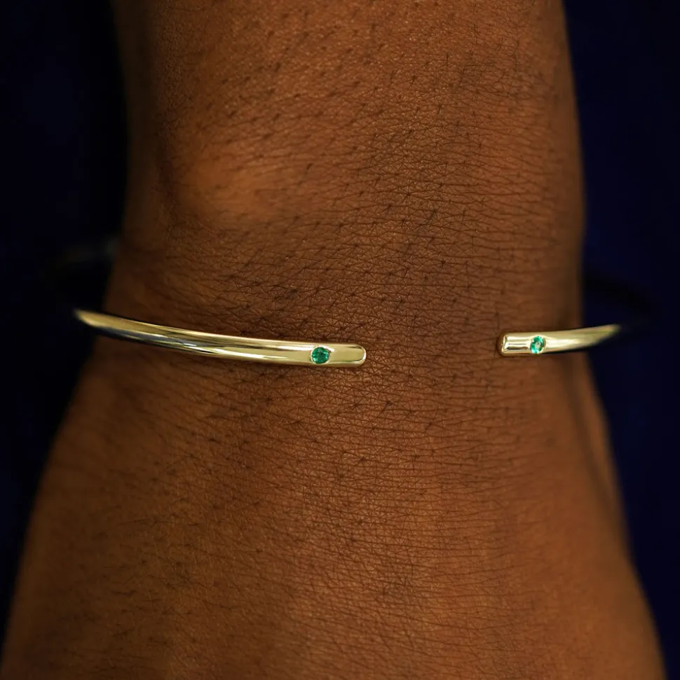 Gemstone Open Bangle