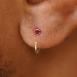 Gemstone Open Hoop