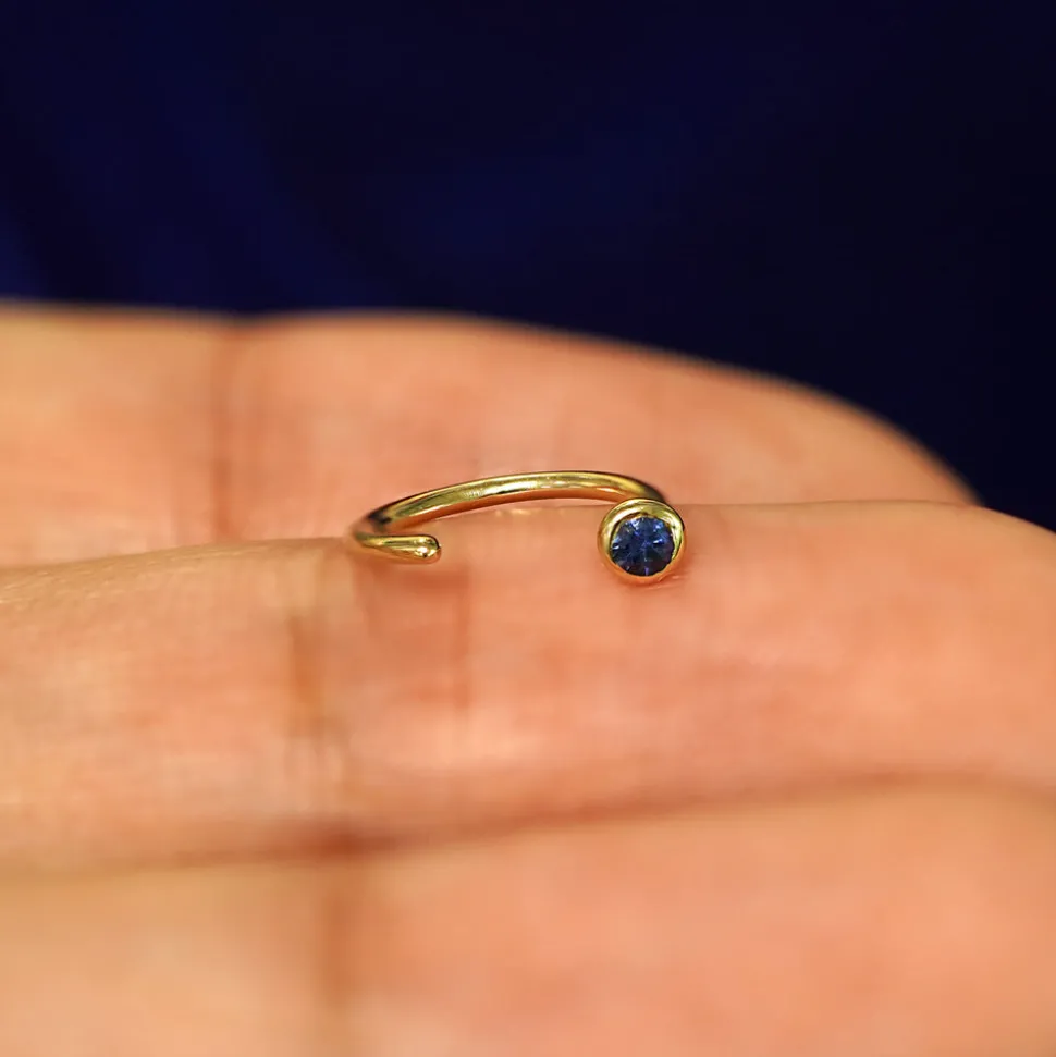 Gemstone Open Hoop