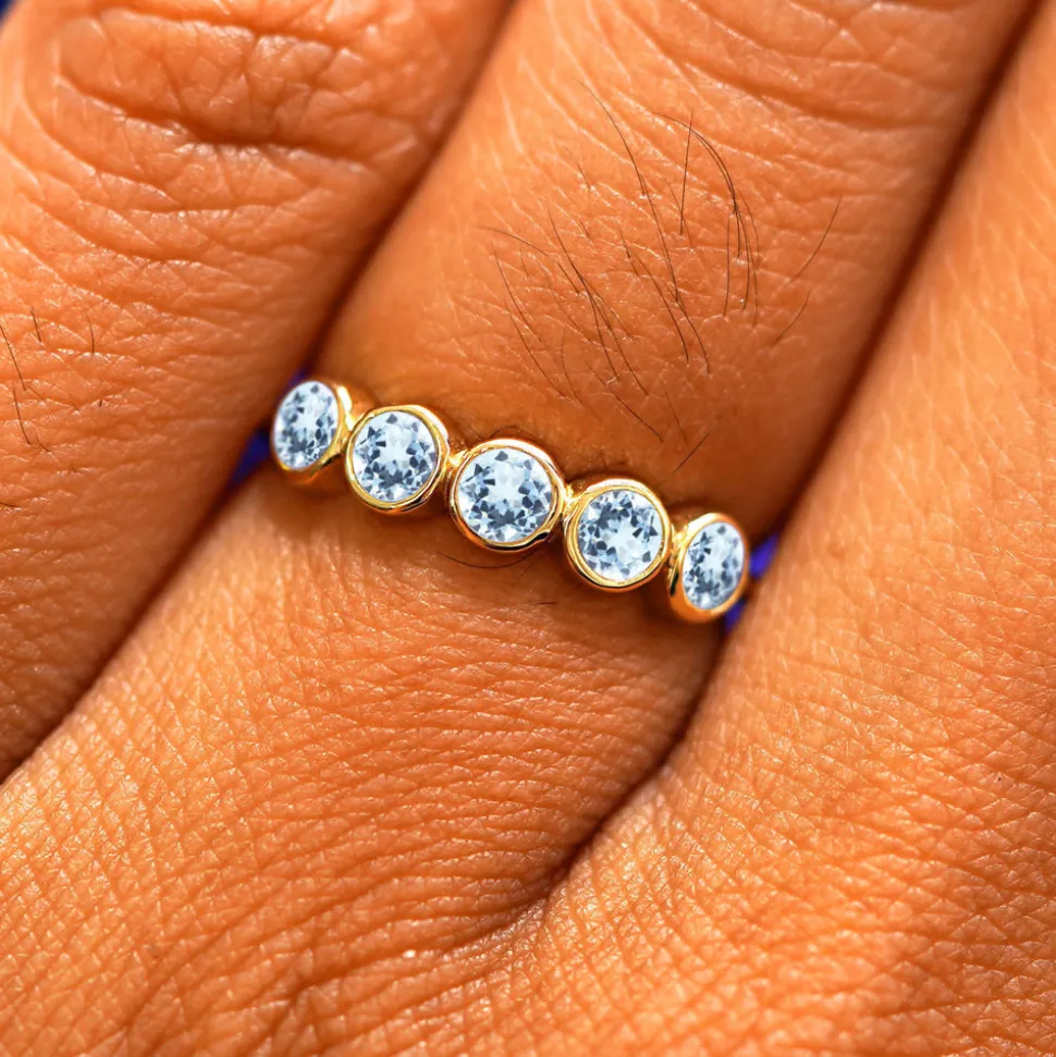 5 Gemstones Ring