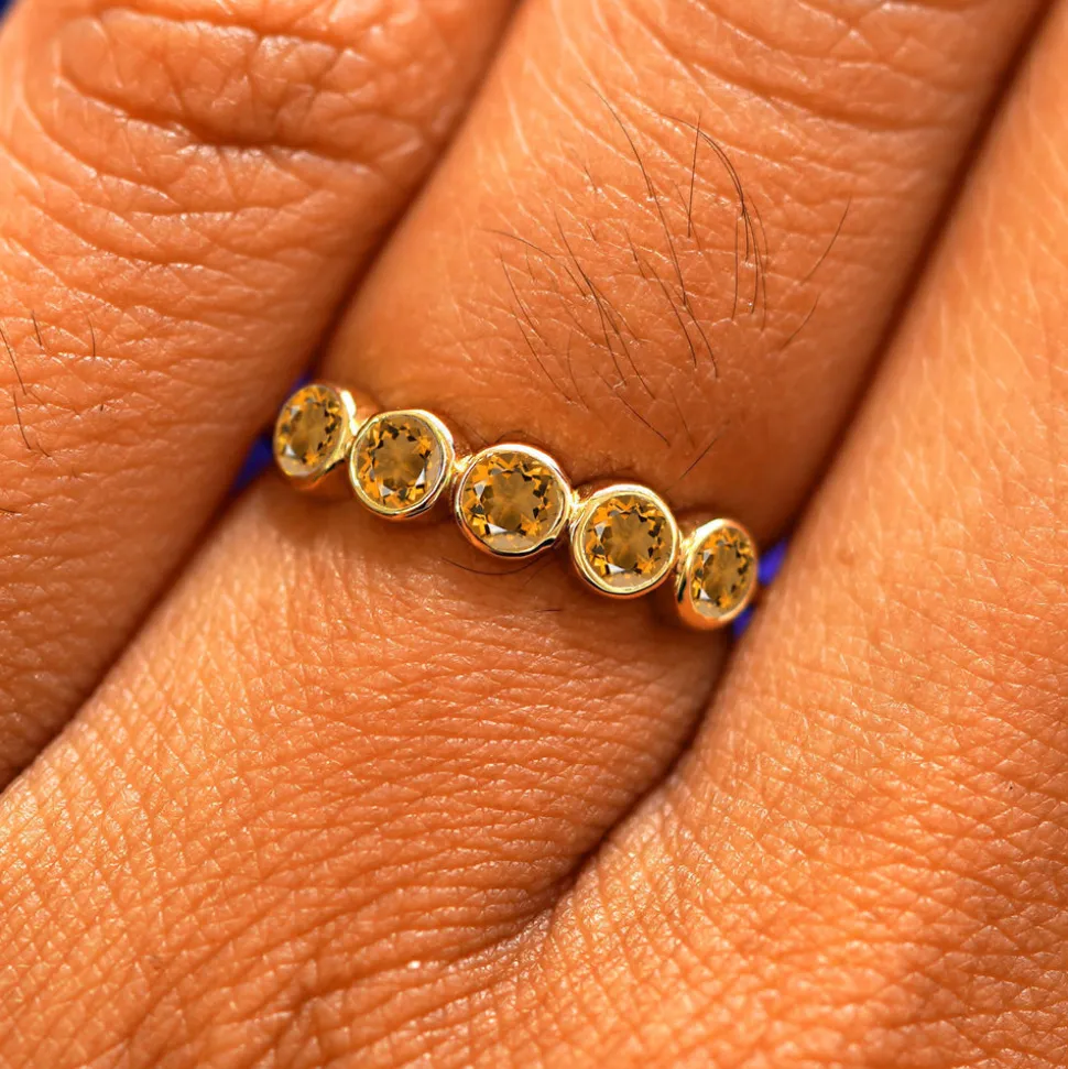 5 Gemstones Ring
