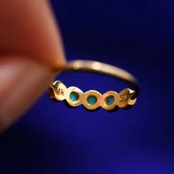 5 Gemstones Ring