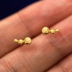 Graduated Ball Earring