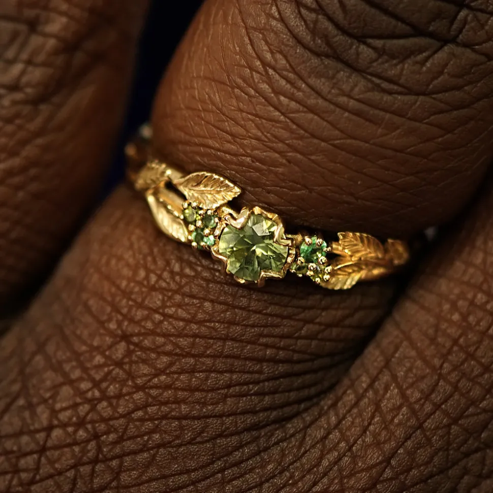Green Sapphires Ring