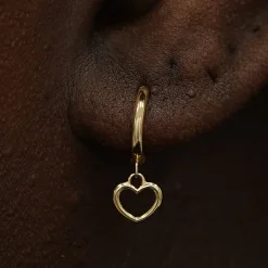 Heart Dangle Hoop