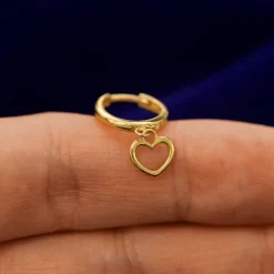 Heart Dangle Hoop