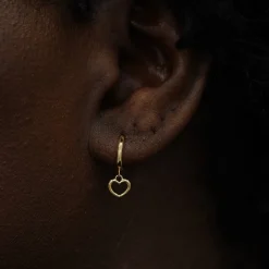 Heart Dangle Hoop