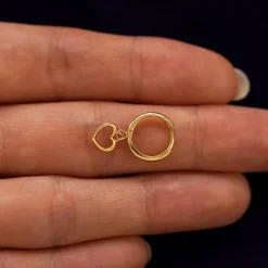 Heart Dangle Hoop