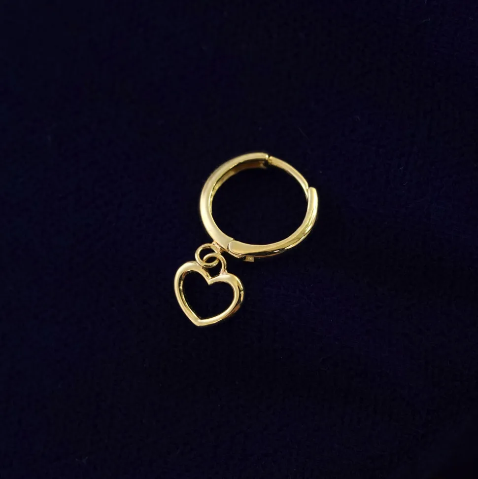 Heart Dangle Hoop