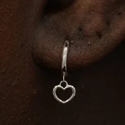 Heart Dangle Hoop