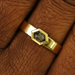 Hexagon Diamond Band