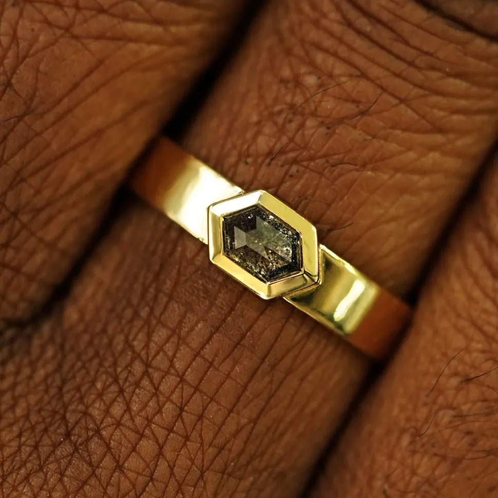 Hexagon Diamond Band