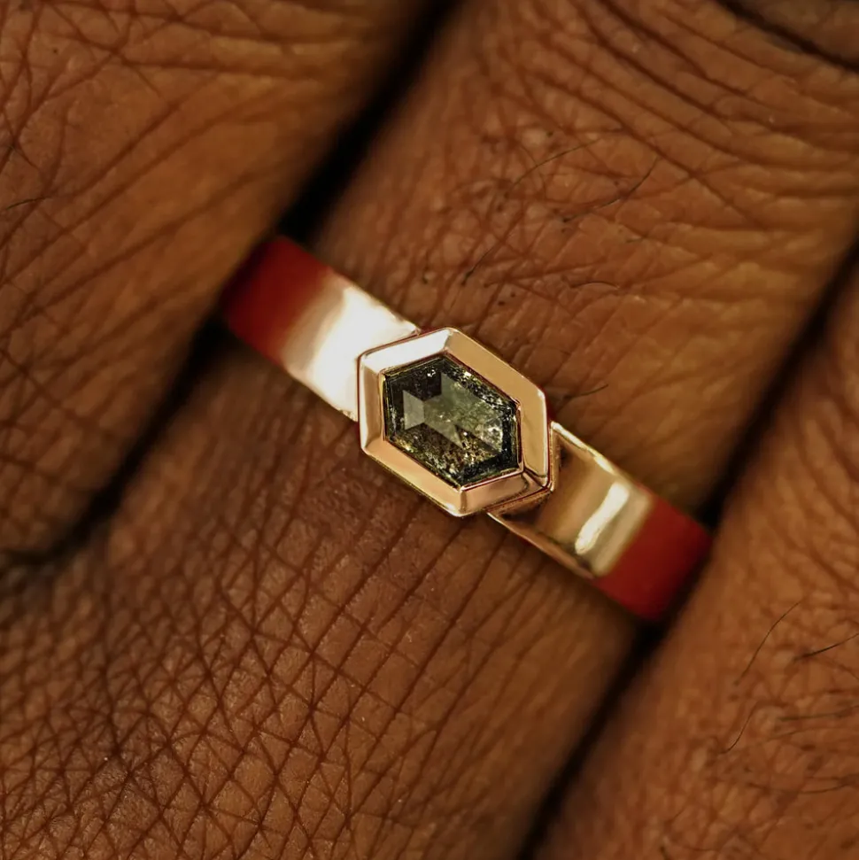 Hexagon Diamond Band