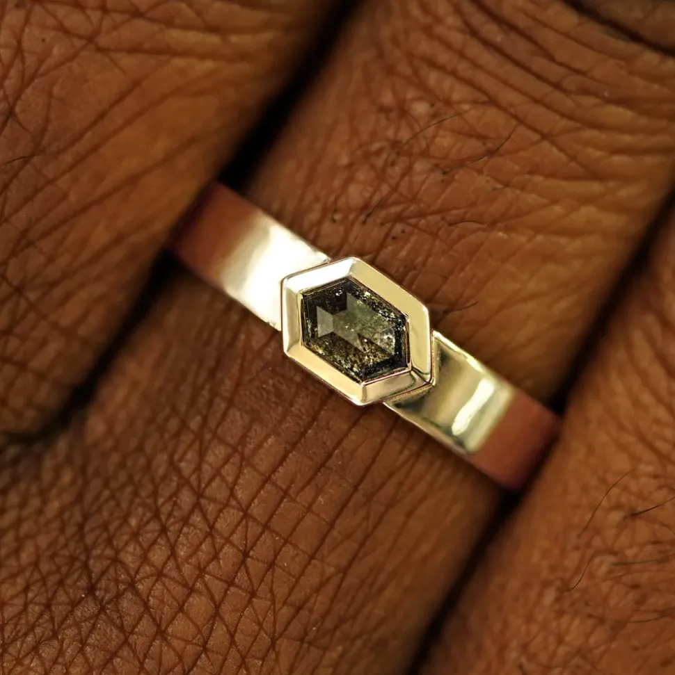 Hexagon Diamond Band