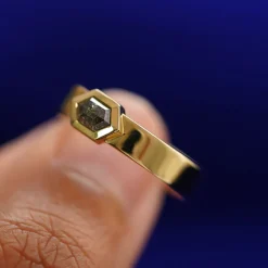 Hexagon Diamond Band