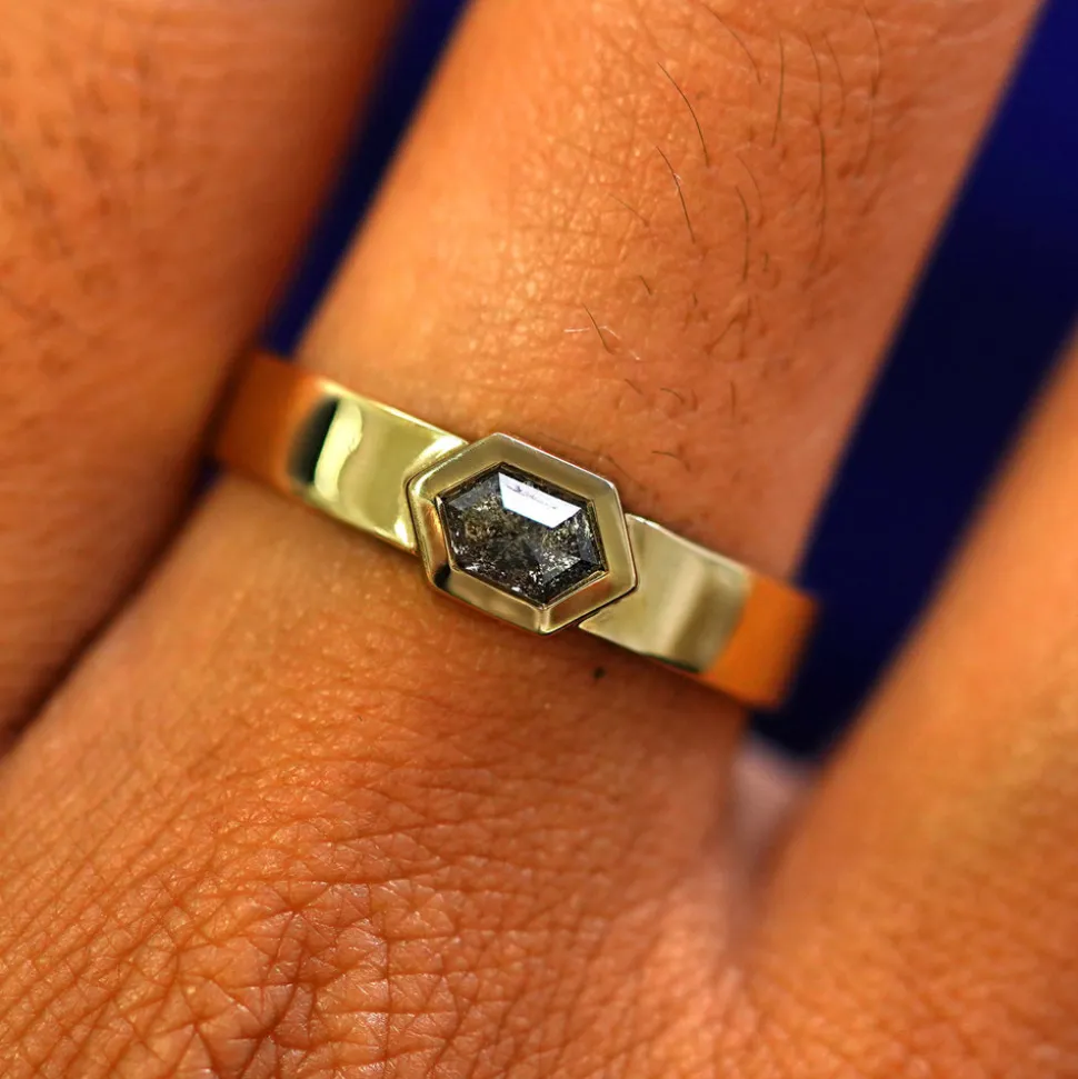 Hexagon Diamond Band