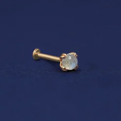 Labradorite Flatback Piercing