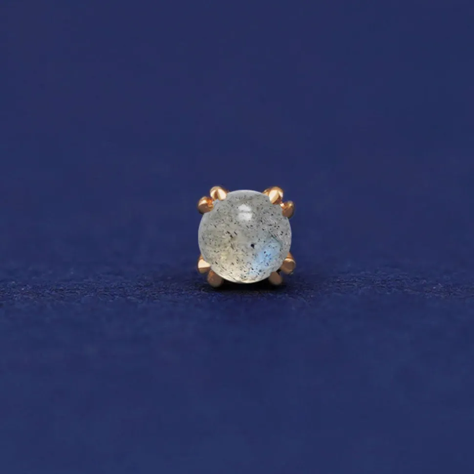 Labradorite Flatback Piercing