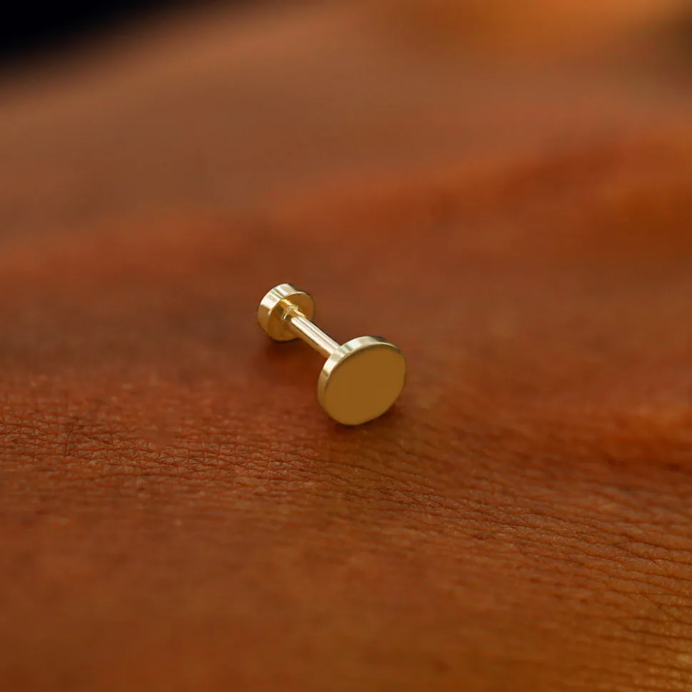 Large Circle Flatback Piercing