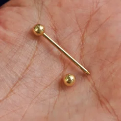 Large Straight Barbell Piercing