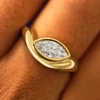 Marquise Lab Diamond Melted Ring