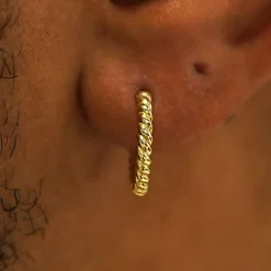 Medium Rope Huggie Hoops
