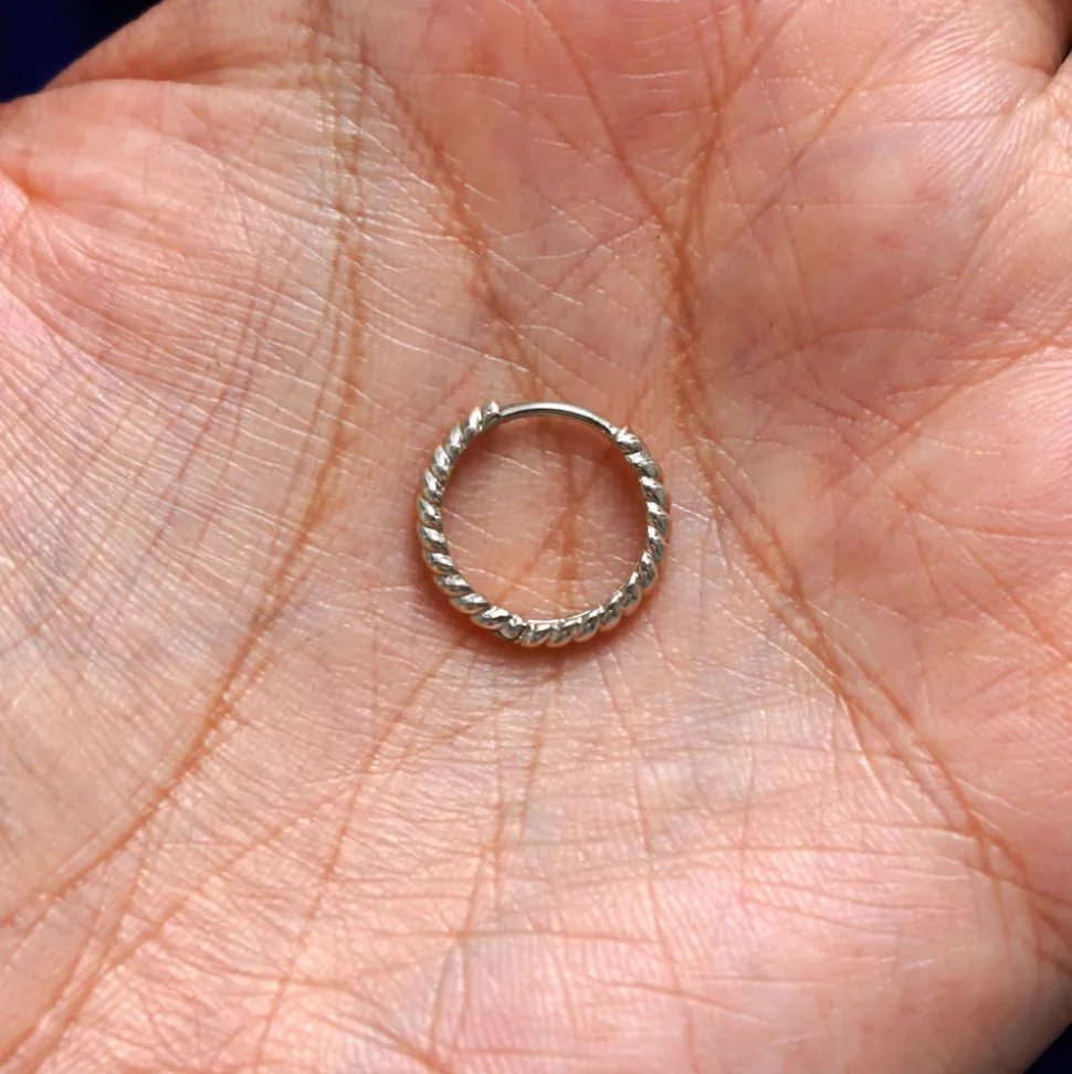 Medium Rope Huggie Hoops