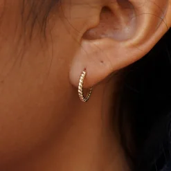 Medium Rope Huggie Hoops