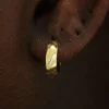 Medium Wide Huggie Hoops