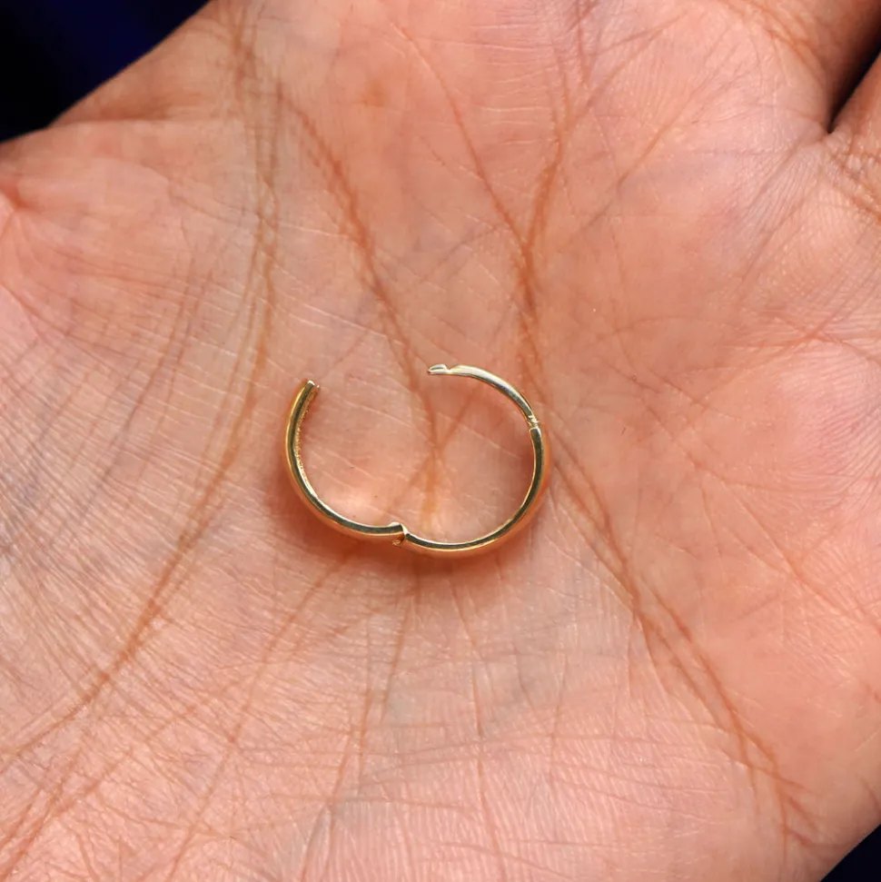 Medium Wide Huggie Hoops