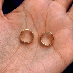 Medium Wide Huggie Hoops