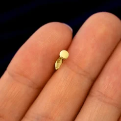 Mini Leaf Flatback Piercing