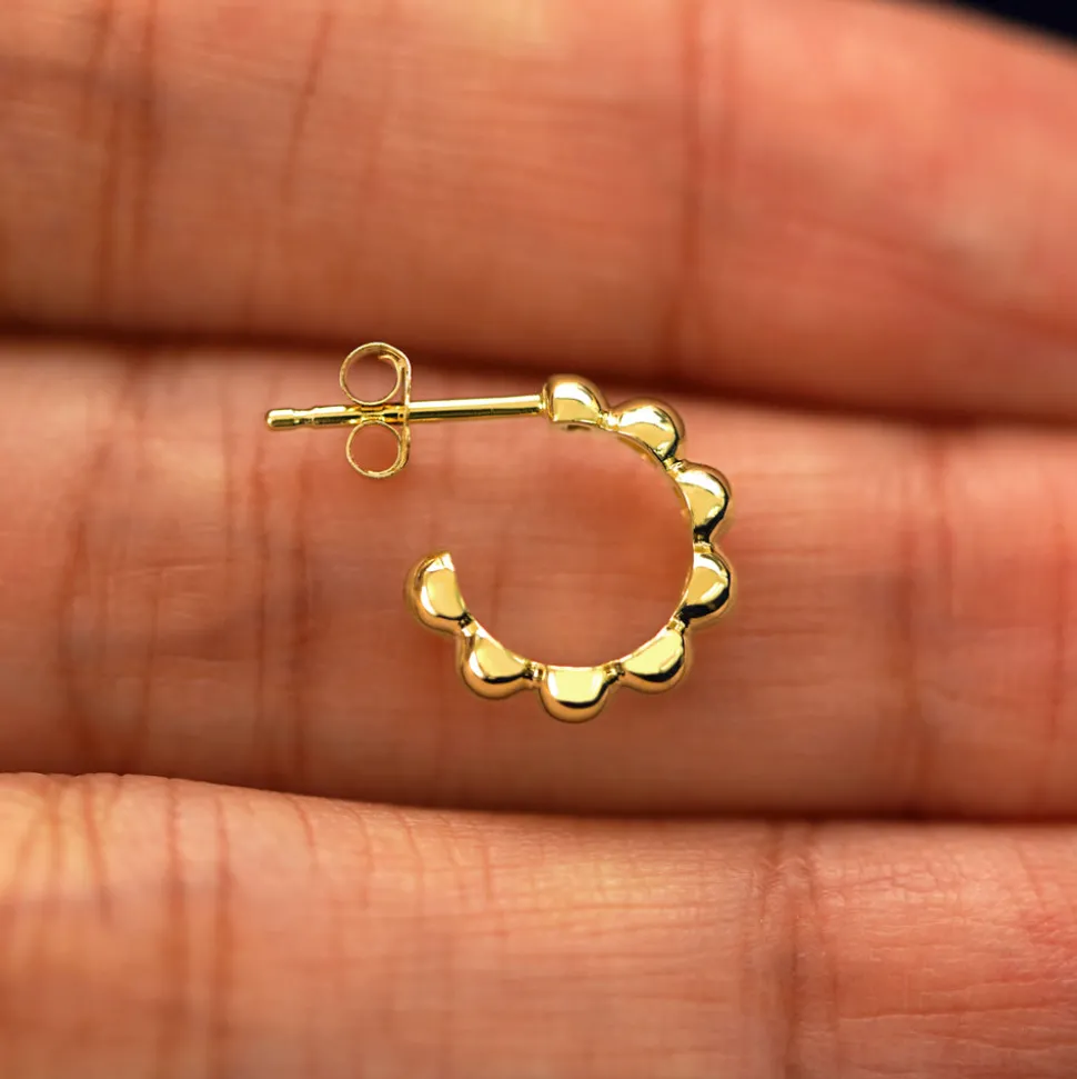 Mini Puffy Beaded Hoop