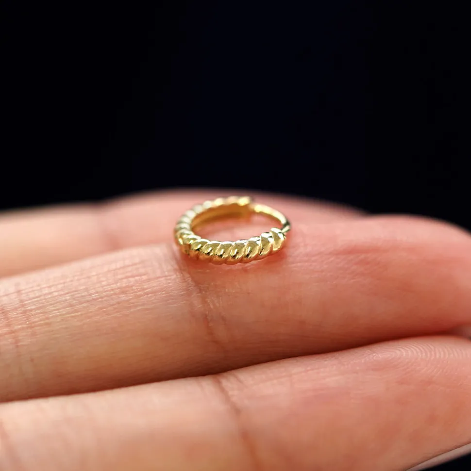 Mini Rope Huggie Hoops