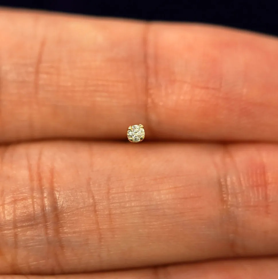 2mm Diamond Earring
