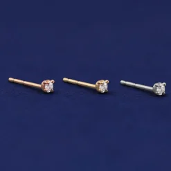 2mm Diamond Earring