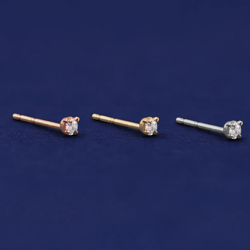 2mm Diamond Earring